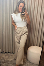 Afbeelding in Gallery-weergave laden, Beige linnen look pants