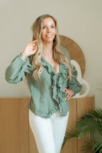 Afbeelding in Gallery-weergave laden, Green blouse