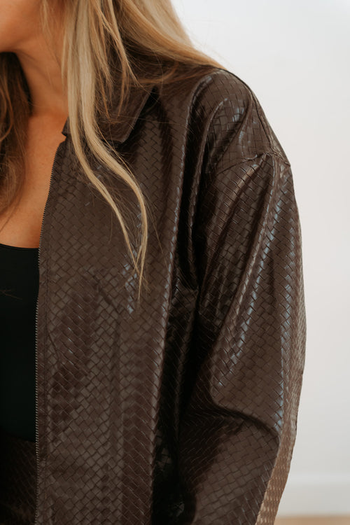 Espresso textured jacket