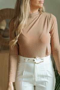 Blouse with glitter dots