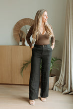 Afbeelding in Gallery-weergave laden, Black pants with golden button
