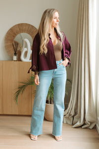 Aubergine cardigan