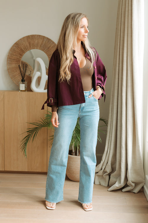 Aubergine cardigan