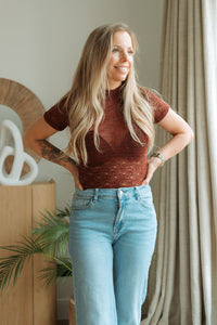 Burgundy Lace Top