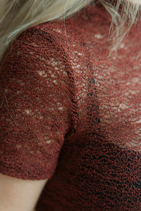 Burgundy Lace Top