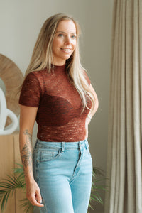 Burgundy Lace Top