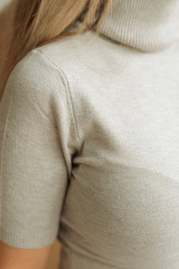 Taupe turtleneck top
