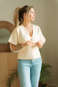 Knitted yellow top