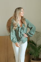 Afbeelding in Gallery-weergave laden, Green blouse
