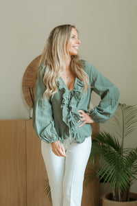 Green blouse