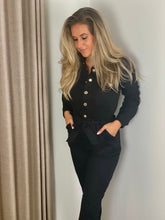 Afbeelding in Gallery-weergave laden, Golden button jumpsuit black
