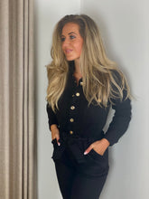 Afbeelding in Gallery-weergave laden, Golden button jumpsuit black
